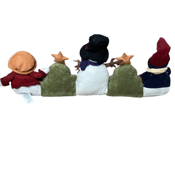 St. Nicholas Square Snowmen & Christmas Tree Plush Decor Figurine Draft Catcher - Picture 2 of 12